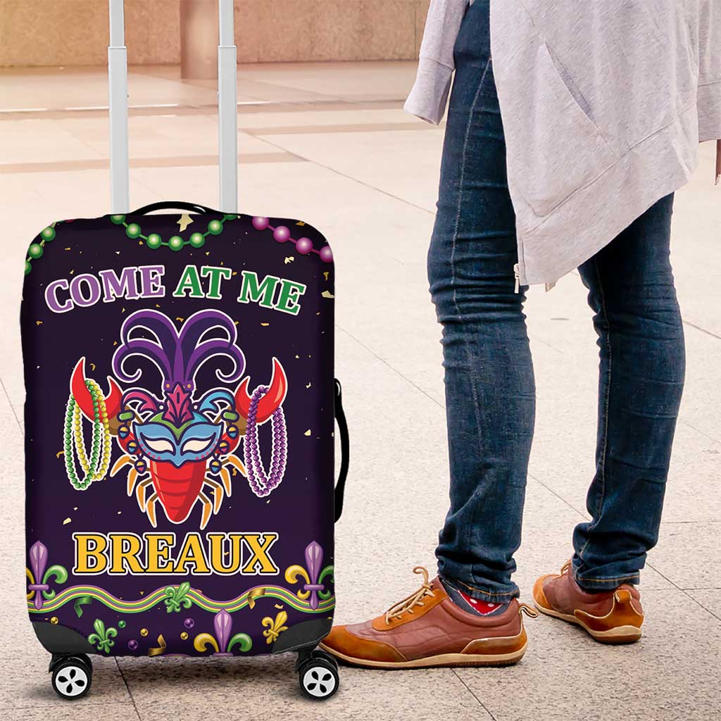 Come At Me Breaux Crawfish Beads Luggage Cover Mardi Gras Carnival - Wonder Print Shop