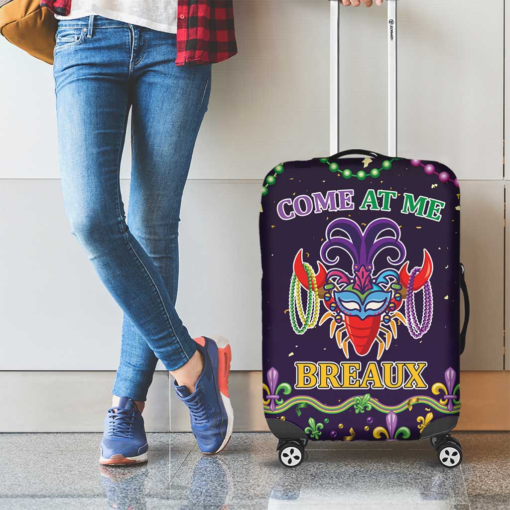 Come At Me Breaux Crawfish Beads Luggage Cover Mardi Gras Carnival - Wonder Print Shop