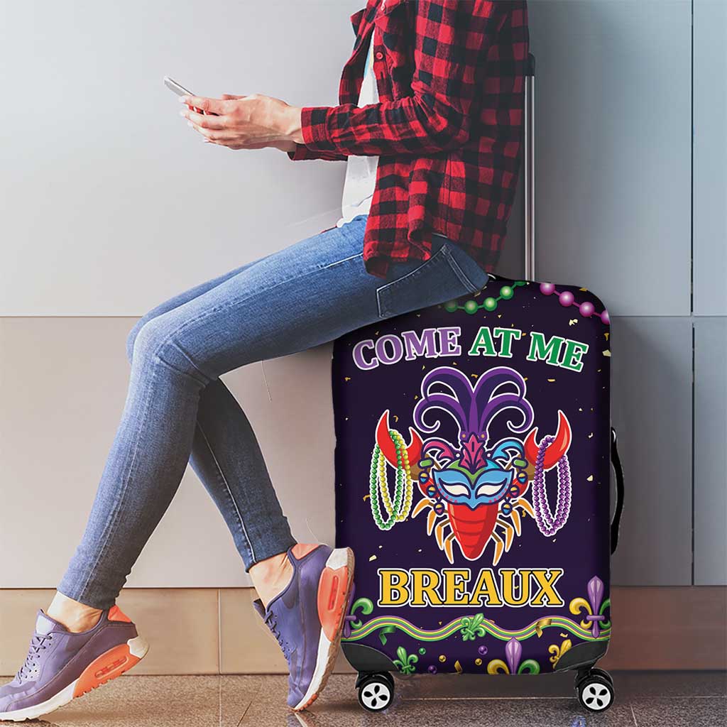 Come At Me Breaux Crawfish Beads Luggage Cover Mardi Gras Carnival - Wonder Print Shop