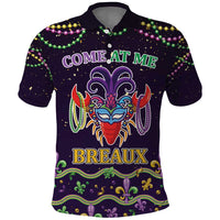 Come At Me Breaux Crawfish Beads Polo Shirt Mardi Gras Carnival - Wonder Print Shop
