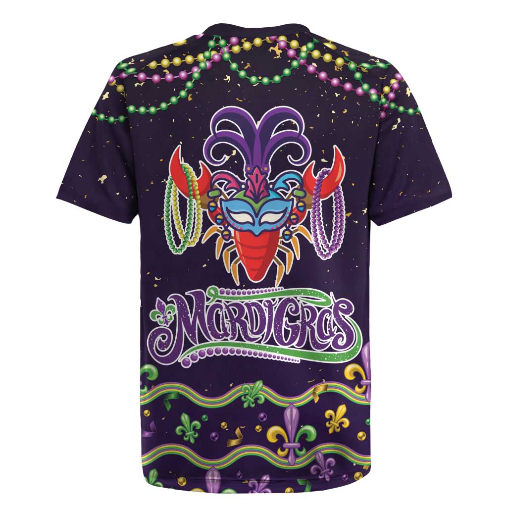 Come At Me Breaux Crawfish Beads Rugby Jersey Mardi Gras Carnival - Wonder Print Shop