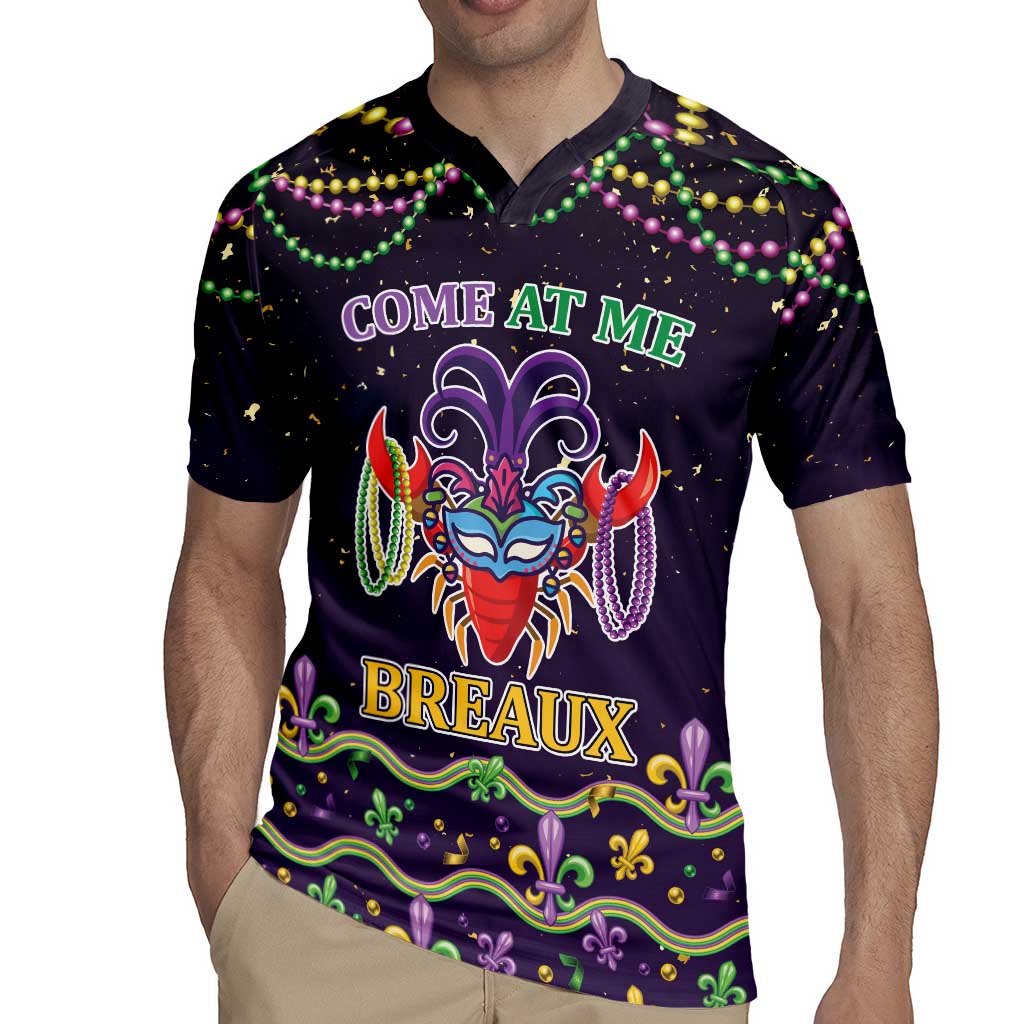 Come At Me Breaux Crawfish Beads Rugby Jersey Mardi Gras Carnival - Wonder Print Shop