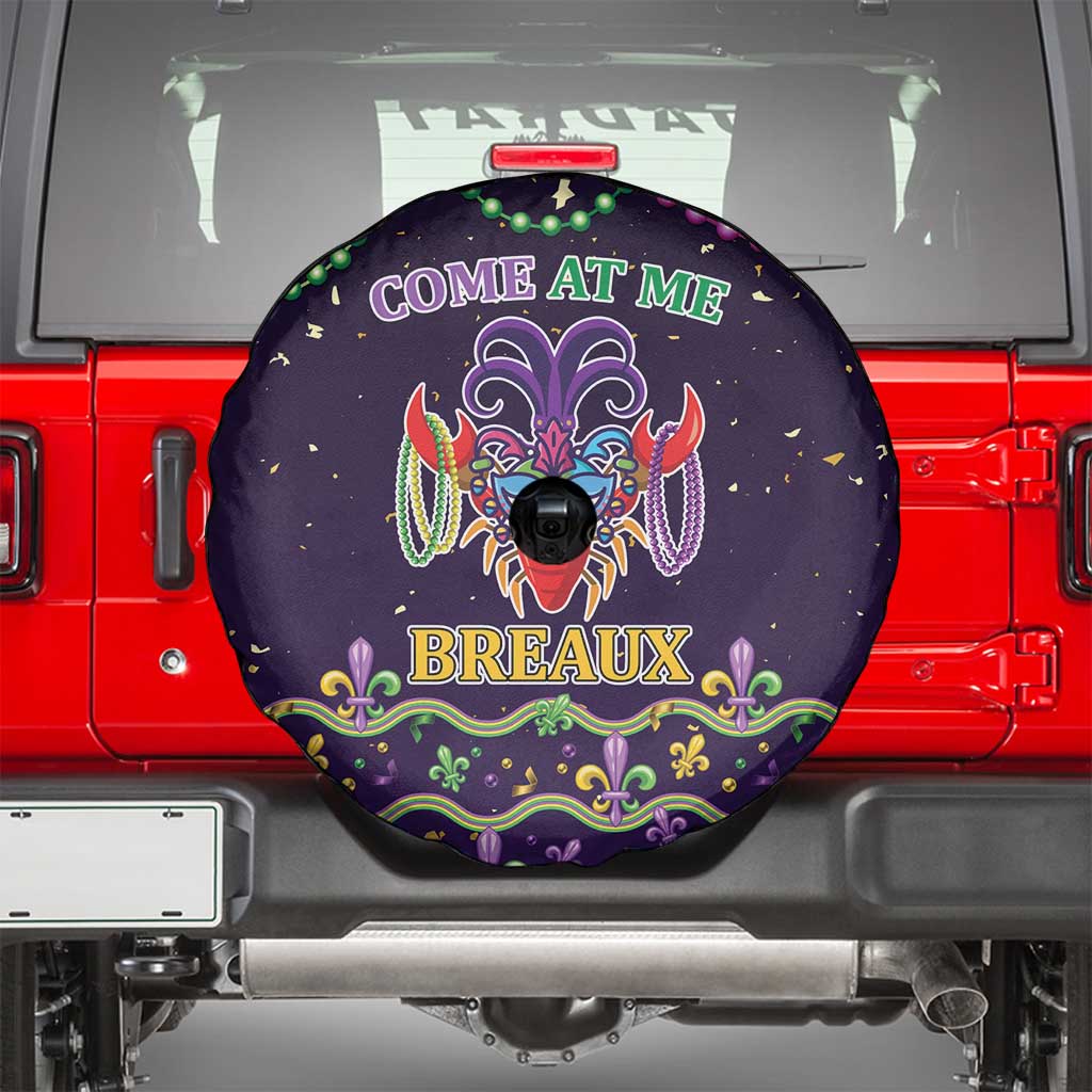 Come At Me Breaux Crawfish Beads Spare Tire Cover Mardi Gras Carnival - Wonder Print Shop