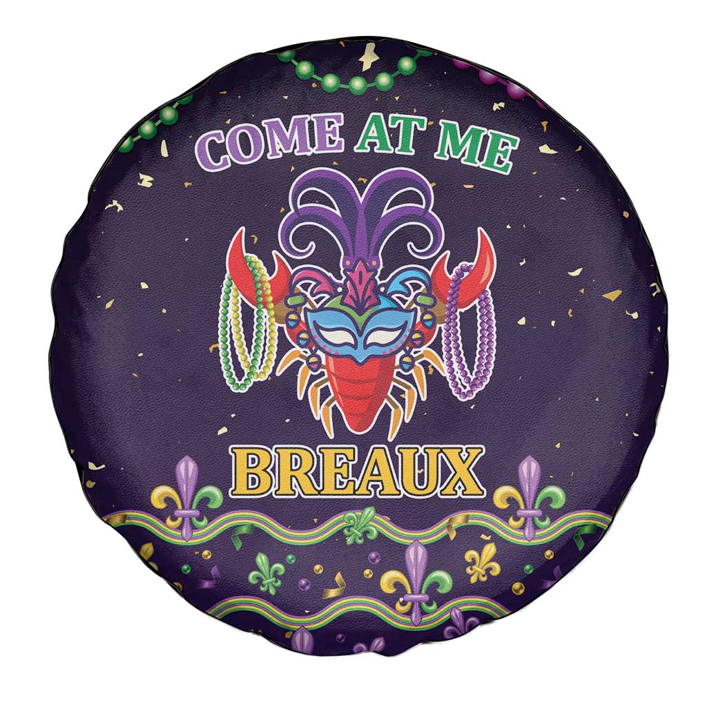 Come At Me Breaux Crawfish Beads Spare Tire Cover Mardi Gras Carnival - Wonder Print Shop