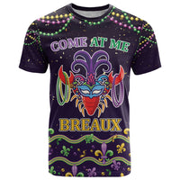 Come At Me Breaux Crawfish Beads T Shirt Mardi Gras Carnival - Wonder Print Shop