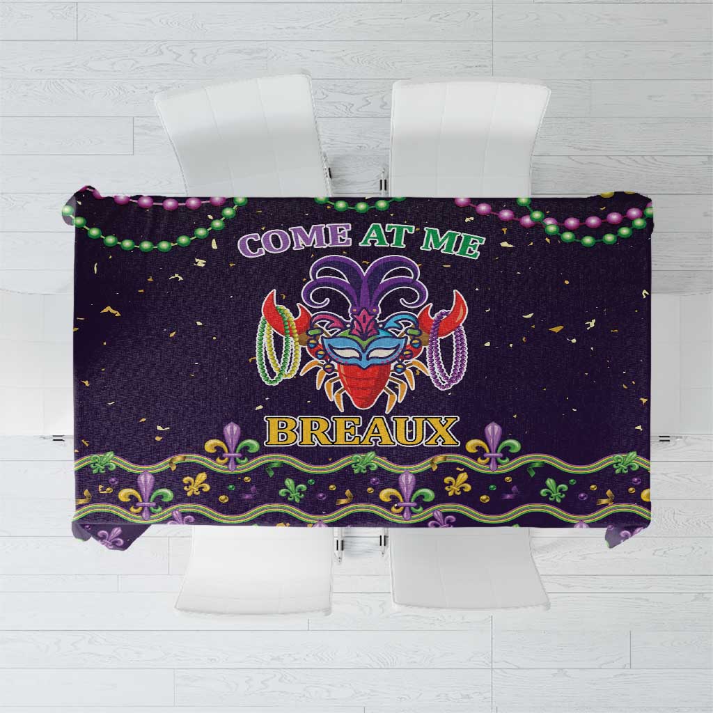 Come At Me Breaux Crawfish Beads Tablecloth Mardi Gras Carnival - Wonder Print Shop