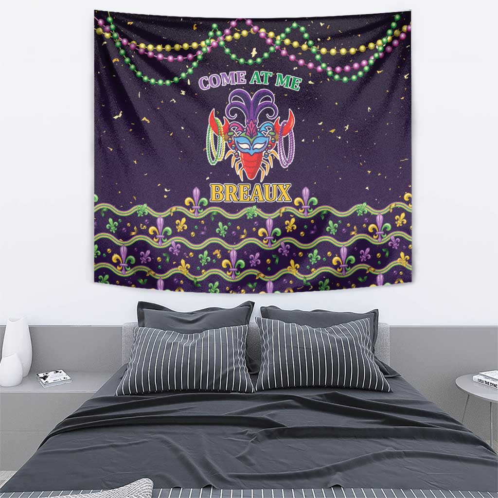 Come At Me Breaux Crawfish Beads Tapestry Mardi Gras Carnival - Wonder Print Shop