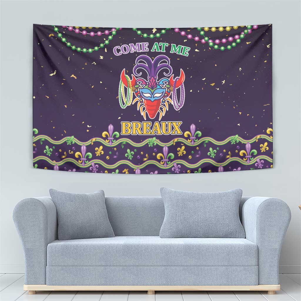 Come At Me Breaux Crawfish Beads Tapestry Mardi Gras Carnival - Wonder Print Shop