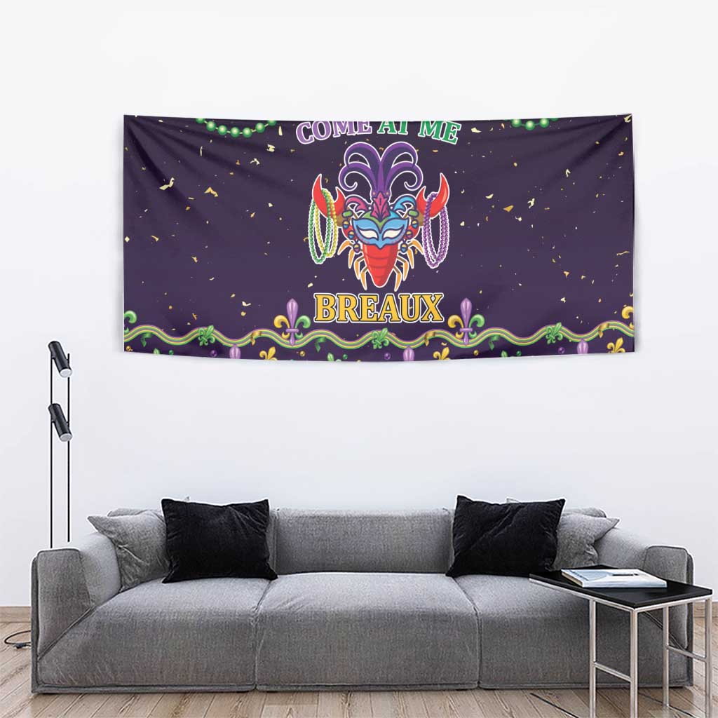 Come At Me Breaux Crawfish Beads Tapestry Mardi Gras Carnival - Wonder Print Shop