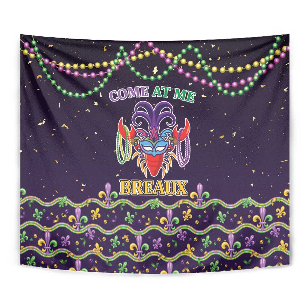 Come At Me Breaux Crawfish Beads Tapestry Mardi Gras Carnival - Wonder Print Shop