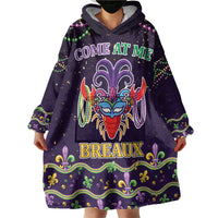 Come At Me Breaux Crawfish Beads Wearable Blanket Hoodie Mardi Gras Carnival - Wonder Print Shop