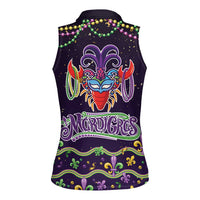 Come At Me Breaux Crawfish Beads Women Sleeveless Polo Shirt Mardi Gras Carnival - Wonder Print Shop