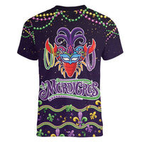 Come At Me Breaux Crawfish Beads Women V-Neck T-Shirt Mardi Gras Carnival - Wonder Print Shop