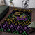 Mardi Gras Carnival Area Rug Geometric Pattern Vintage