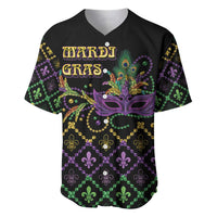 Mardi Gras Carnival Baseball Jersey Geometric Pattern Vintage