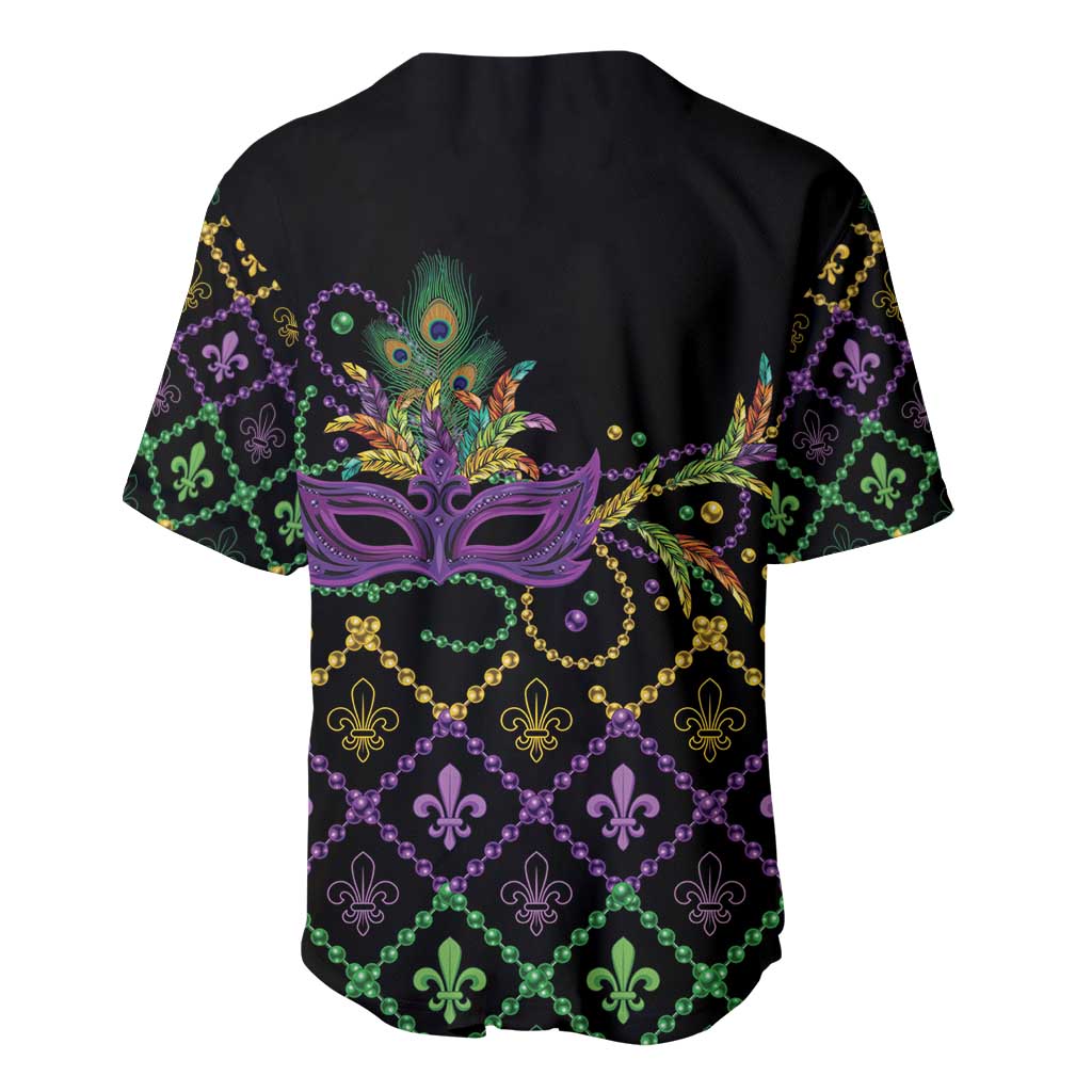 Mardi Gras Carnival Baseball Jersey Geometric Pattern Vintage