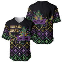 Mardi Gras Carnival Baseball Jersey Geometric Pattern Vintage