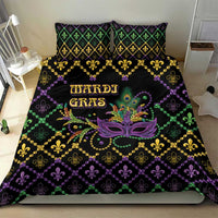 Mardi Gras Carnival Bedding Set Geometric Pattern Vintage