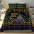 Mardi Gras Carnival Bedding Set Geometric Pattern Vintage