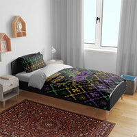 Mardi Gras Carnival Bedding Set Geometric Pattern Vintage