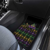 Mardi Gras Carnival Car Mats Geometric Pattern Vintage