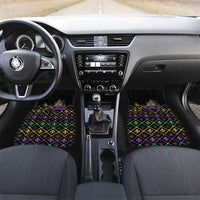 Mardi Gras Carnival Car Mats Geometric Pattern Vintage