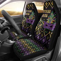 Mardi Gras Carnival Car Seat Cover Geometric Pattern Vintage