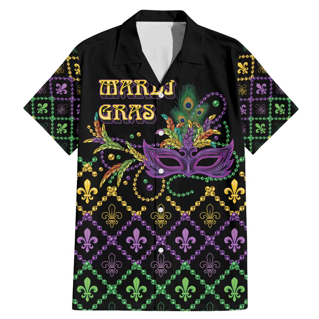 Mardi Gras Carnival Family Matching Mermaid Dress and Hawaiian Shirt Geometric Pattern Vintage LT9 - Wonder Print Shop