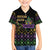 Mardi Gras Carnival Family Matching Off The Shoulder Long Sleeve Dress and Hawaiian Shirt Geometric Pattern Vintage