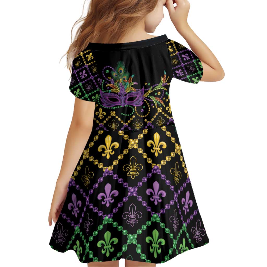 Mardi Gras Carnival Family Matching Off Shoulder Short Dress and Hawaiian Shirt Geometric Pattern Vintage LT9 - Wonder Print Shop