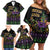 Mardi Gras Carnival Family Matching Off Shoulder Short Dress and Hawaiian Shirt Geometric Pattern Vintage LT9 - Wonder Print Shop