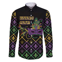 Mardi Gras Carnival Family Matching Puletasi and Hawaiian Shirt Geometric Pattern Vintage