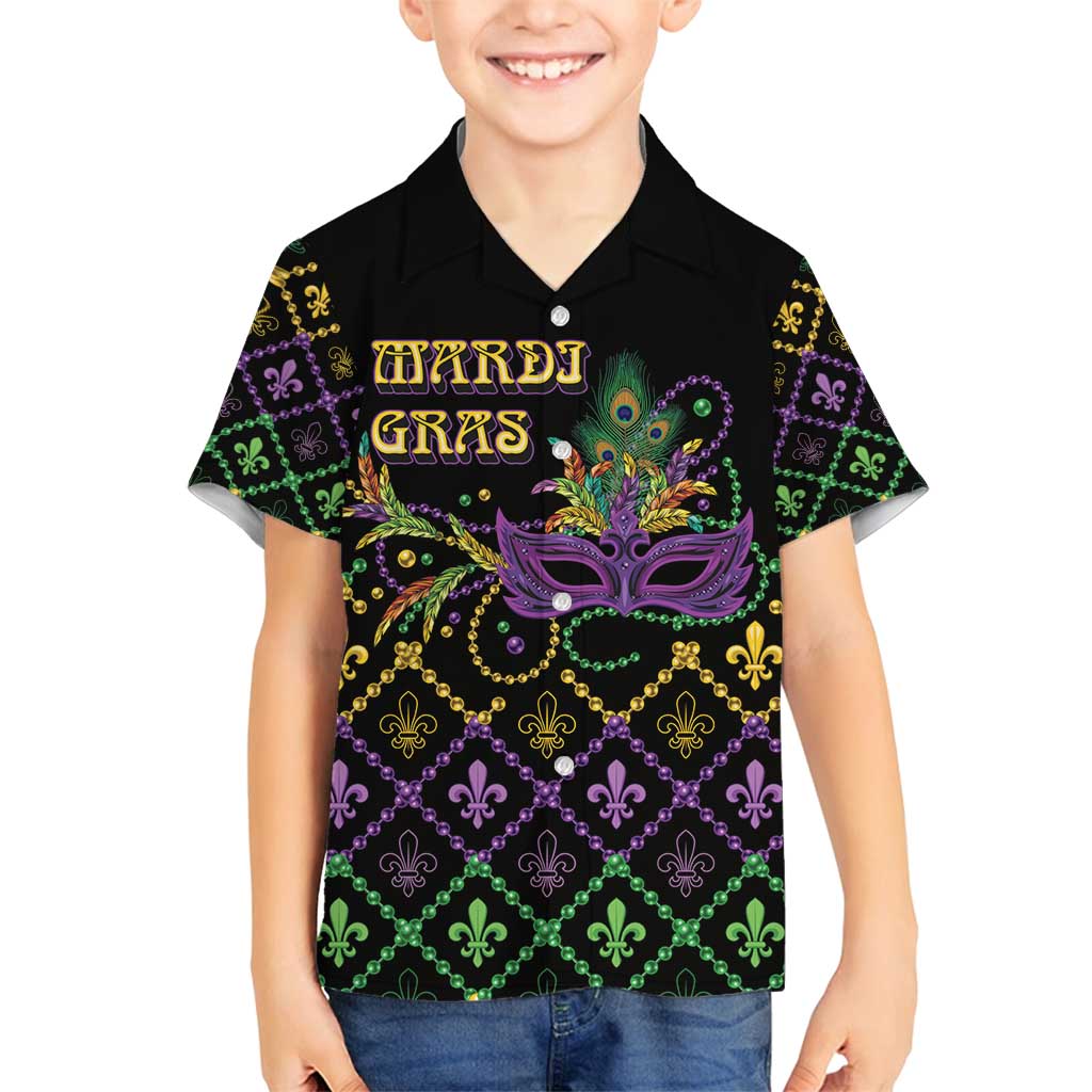 Mardi Gras Carnival Family Matching Puletasi and Hawaiian Shirt Geometric Pattern Vintage