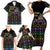 Mardi Gras Carnival Family Matching Short Sleeve Bodycon Dress and Hawaiian Shirt Geometric Pattern Vintage - Wonder Print Shop