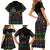 Mardi Gras Carnival Family Matching Short Sleeve Bodycon Dress and Hawaiian Shirt Geometric Pattern Vintage - Wonder Print Shop