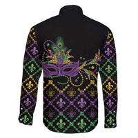 Mardi Gras Carnival Family Matching Short Sleeve Bodycon Dress and Hawaiian Shirt Geometric Pattern Vintage - Wonder Print Shop