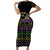 Mardi Gras Carnival Family Matching Short Sleeve Bodycon Dress and Hawaiian Shirt Geometric Pattern Vintage - Wonder Print Shop
