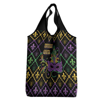 Mardi Gras Carnival Grocery Bag Geometric Pattern Vintage