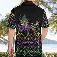 Mardi Gras Carnival Hawaiian Shirt Geometric Pattern Vintage - Wonder Print Shop