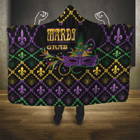 Mardi Gras Carnival Hooded Blanket Geometric Pattern Vintage - Wonder Print Shop