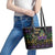 Mardi Gras Carnival Leather Tote Bag Geometric Pattern Vintage