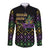 Mardi Gras Carnival Long Sleeve Button Shirt Geometric Pattern Vintage