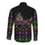 Mardi Gras Carnival Long Sleeve Button Shirt Geometric Pattern Vintage