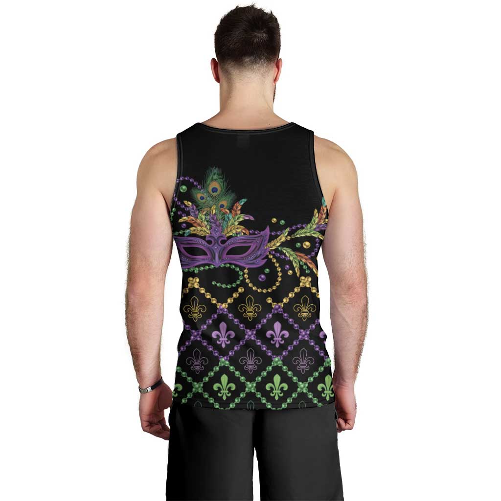 Mardi Gras Carnival Men Tank Top Geometric Pattern Vintage - Wonder Print Shop
