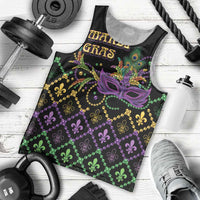Mardi Gras Carnival Men Tank Top Geometric Pattern Vintage - Wonder Print Shop