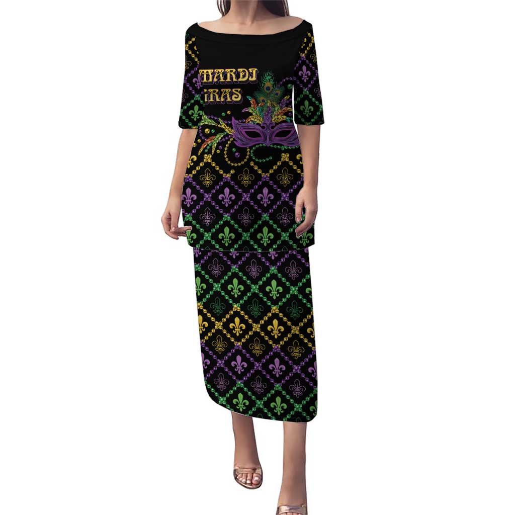 Mardi Gras Carnival Puletasi Geometric Pattern Vintage - Wonder Print Shop