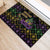 Mardi Gras Carnival Rubber Doormat Geometric Pattern Vintage - Wonder Print Shop