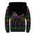 Mardi Gras Carnival Sherpa Hoodie Geometric Pattern Vintage - Wonder Print Shop