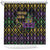 Mardi Gras Carnival Shower Curtain Geometric Pattern Vintage - Wonder Print Shop