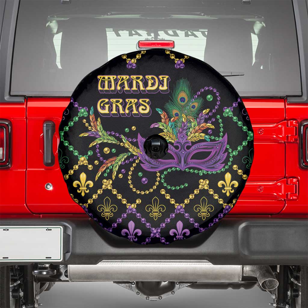 Mardi Gras Carnival Spare Tire Cover Geometric Pattern Vintage - Wonder Print Shop